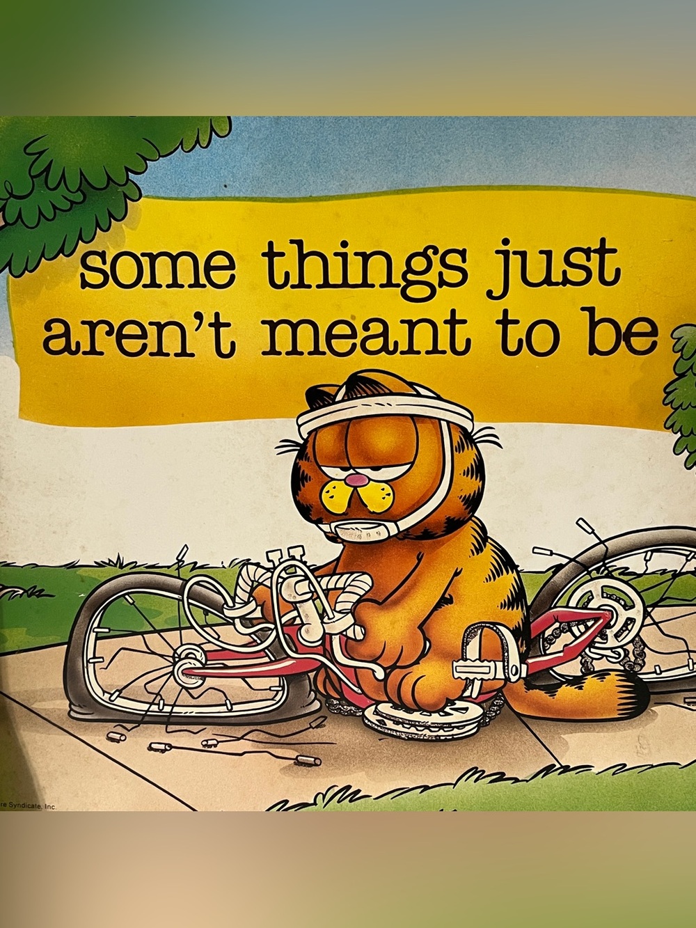 Vtg Garfield Cartoon Wall Art Print 1978 Argus